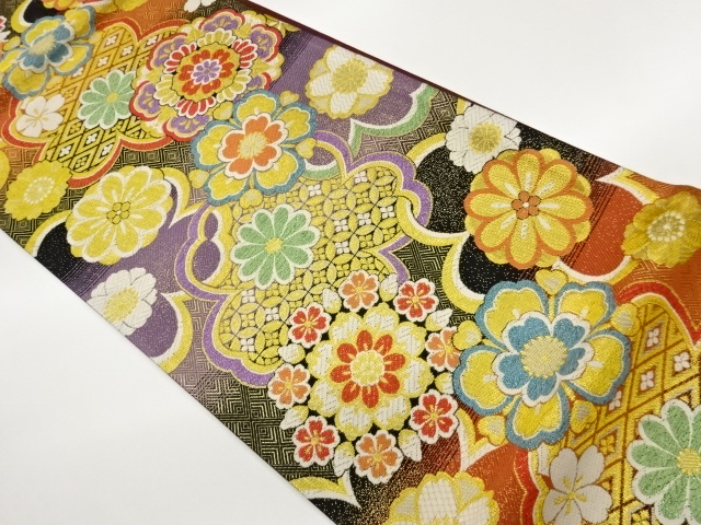 JAPANESE FUKURO OBI / WOVEN FLOWERS